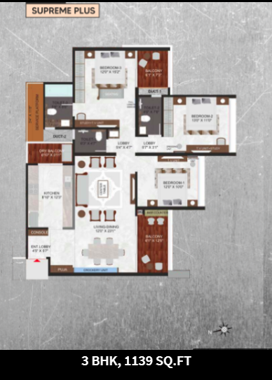 Excellaa Primarc Bavdhan 2BHK Plan